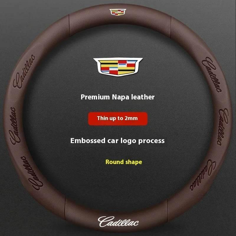 Cadillac Leather & Carbon Fiber Steering Wheel Cover