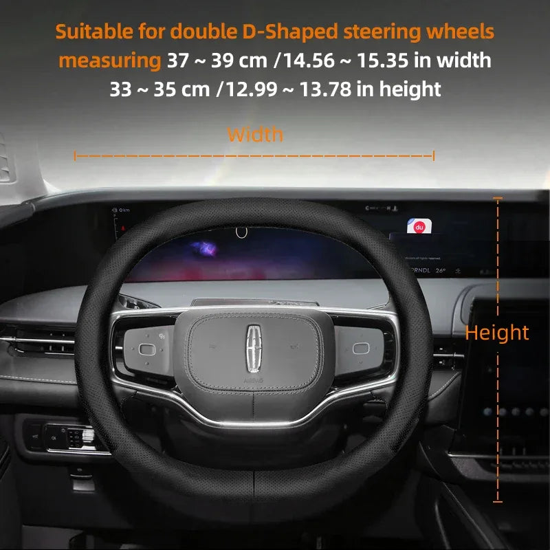 Lincoln Ultra-Thin Breathable Leather Steering Wheel Cover