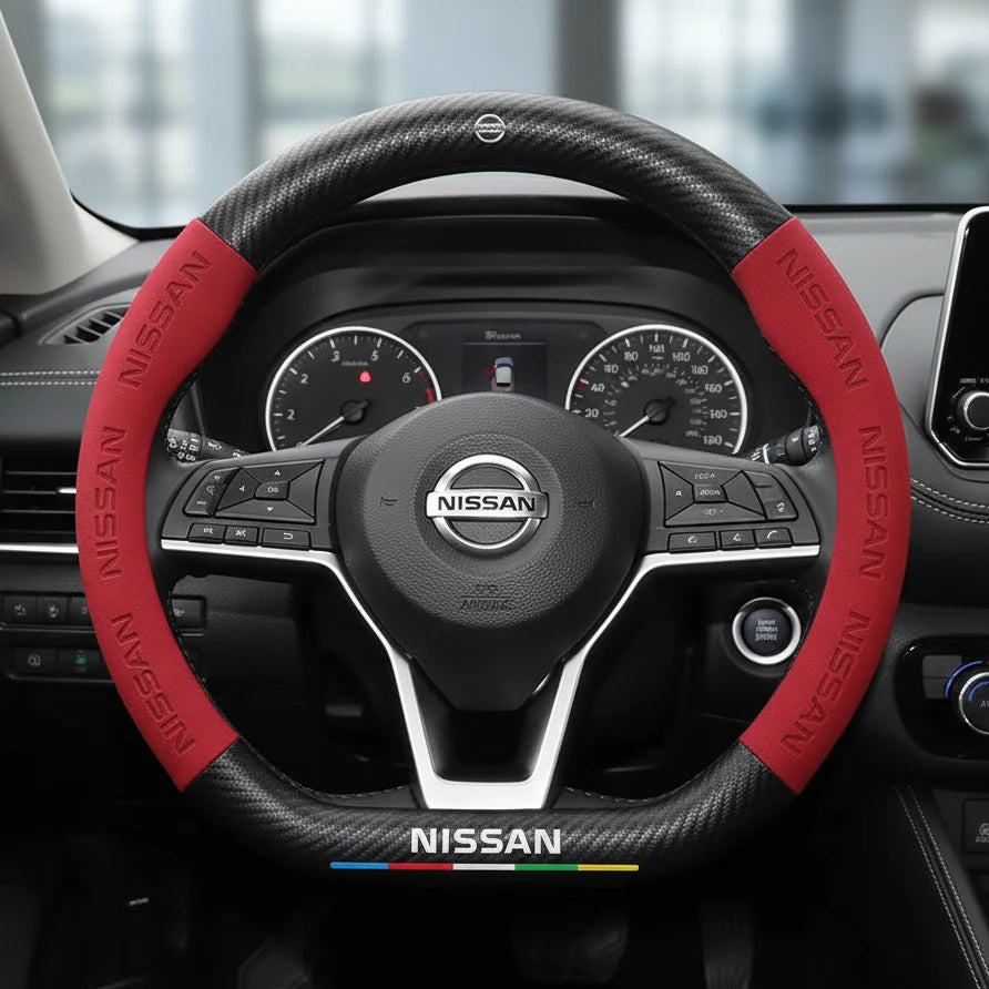 Nissan Carbon Fiber Suede Steering Wheel Cover