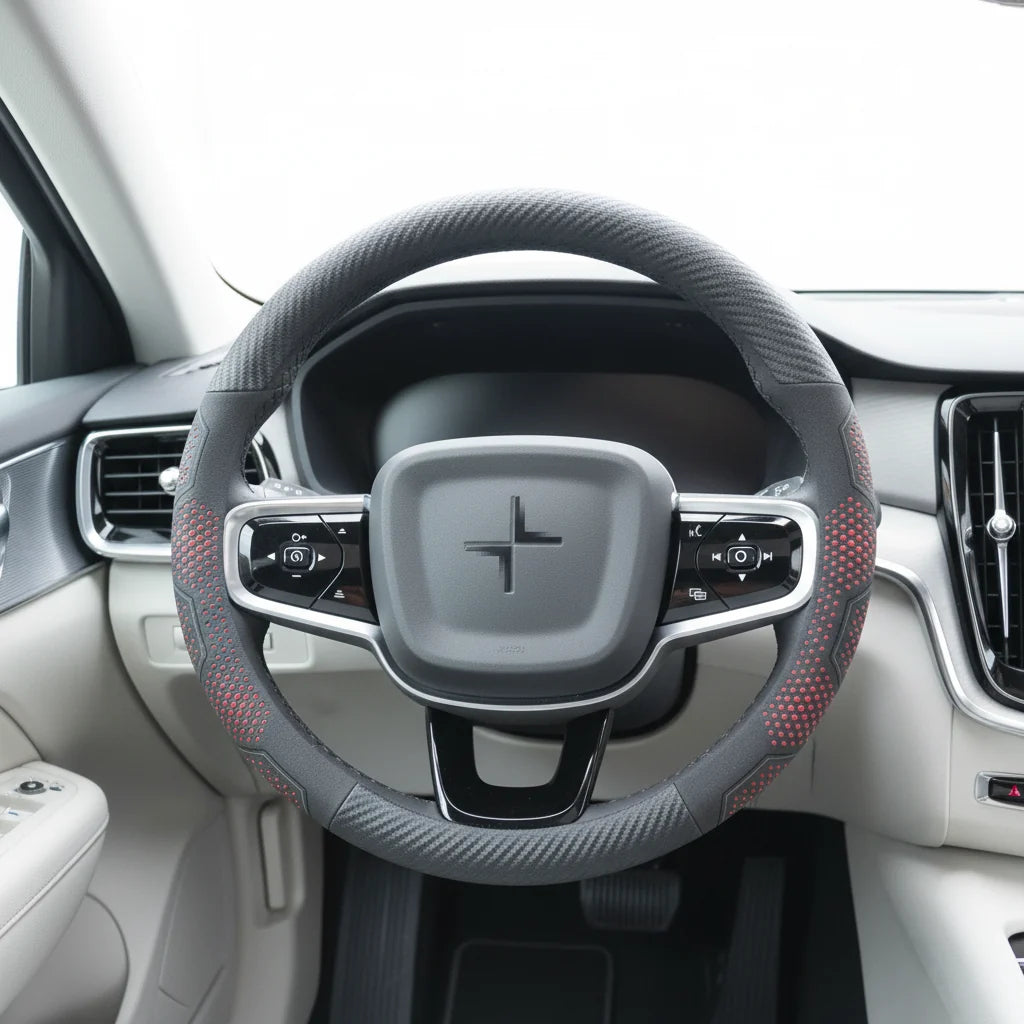 Polestar Carbon Fiber Suede Steering Wheel Cover