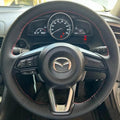 Mazda DIY Black Faux Leather Steering Wheel Cover