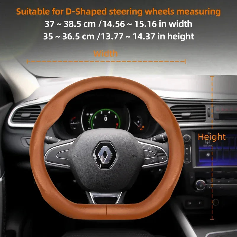 Renault Ultra-Thin Breathable Leather Steering Wheel Cover