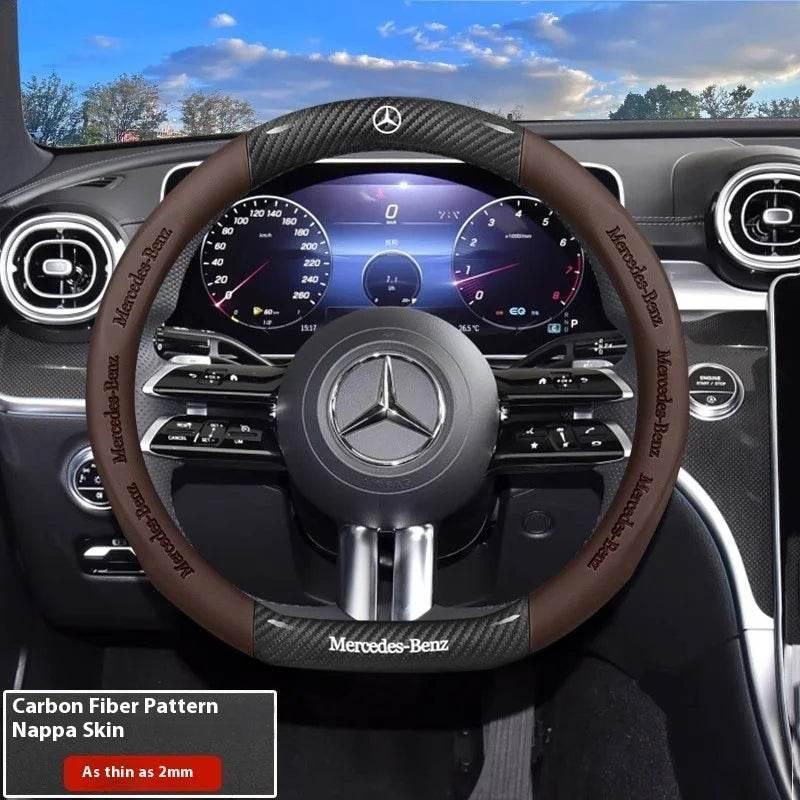 Mercedes-Benz Carbon Fiber Leather Steering Wheel Cover