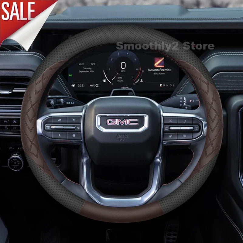 GMC Leather Steering Wheel Cover