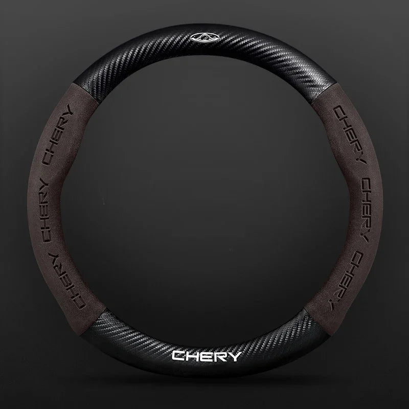 Chery Tiggo Buckskin Carbon Fiber Steering Wheel Cover