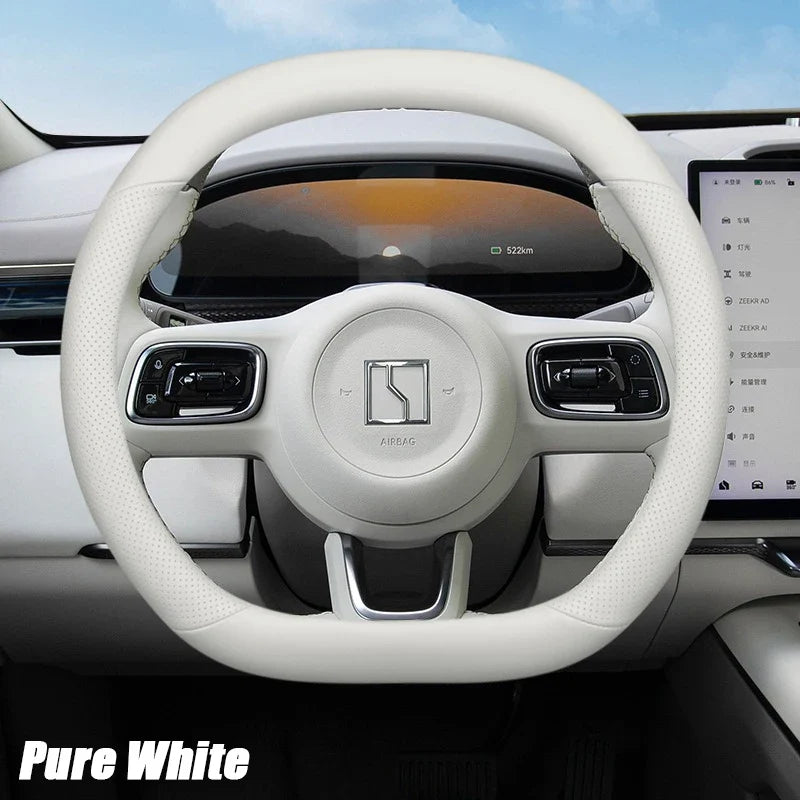 ZEEKR 7X 2024-2026 Leather Steering Wheel Cover Anti-Slip Grip