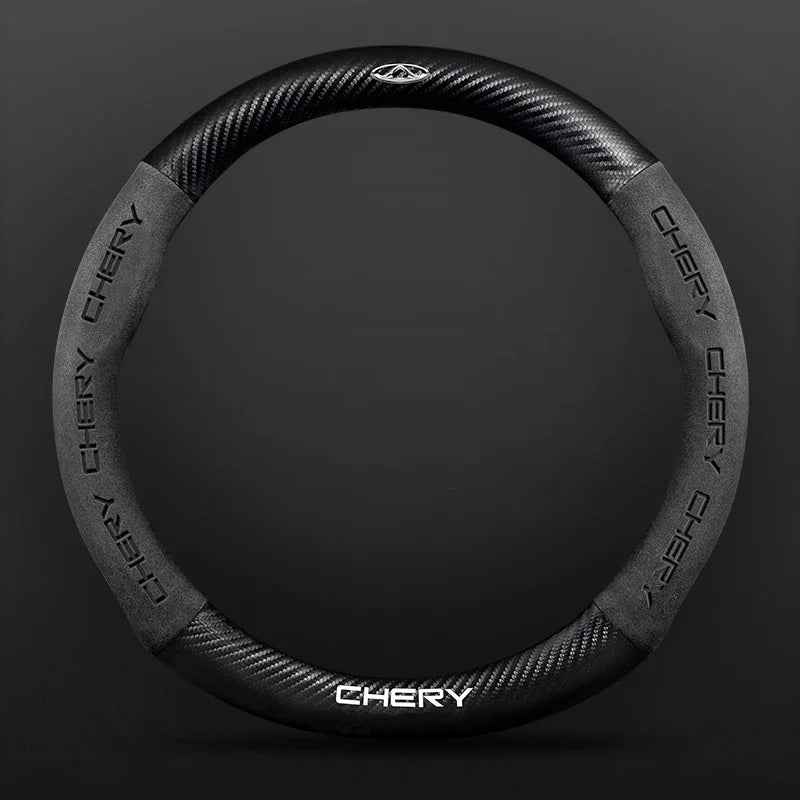 Chery Tiggo Buckskin Carbon Fiber Steering Wheel Cover