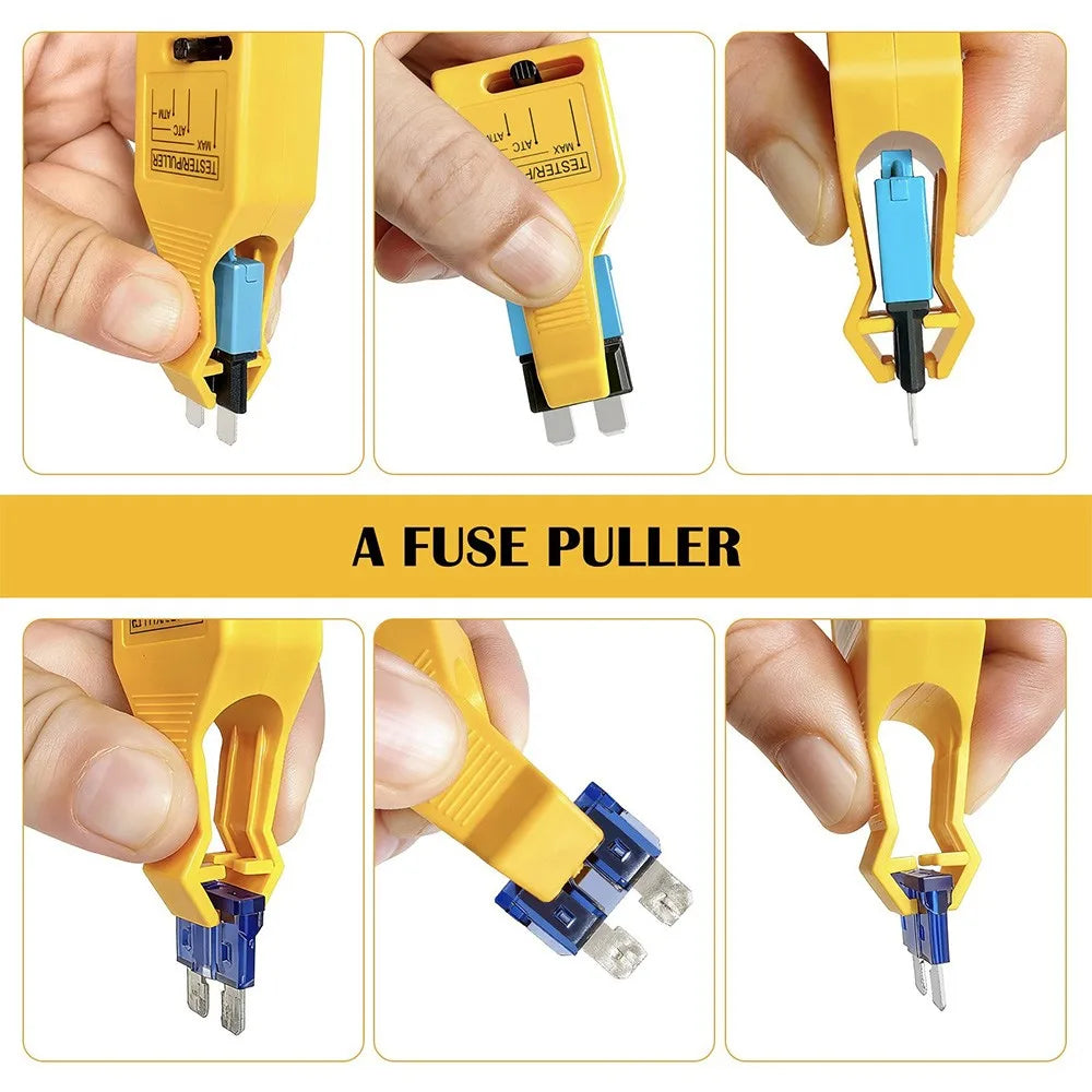 Car Multi-Functional Fuse Checker & Puller – 2-in-1 Fuse Tester Removal Tool