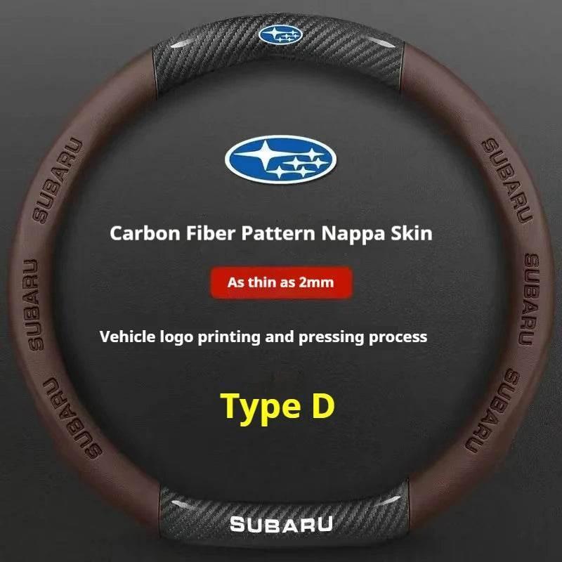 Subaru Carbon Fiber Leather Steering Wheel Cover