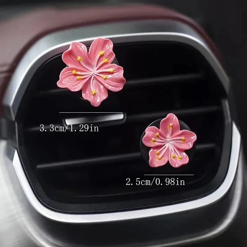 2PCS Flower Car Air Vent Perfume Clips - AC Outlet Decorative