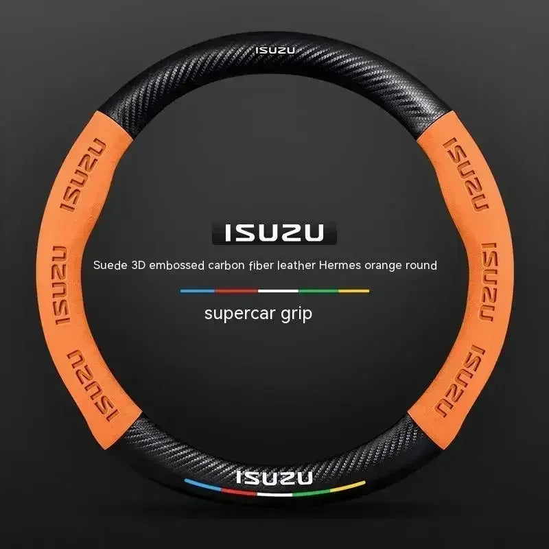 Isuzu Suede Carbon Fiber Steering Wheel Cover