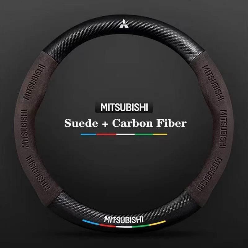 Mitsubishi Carbon Fiber Suede Steering Wheel Cover