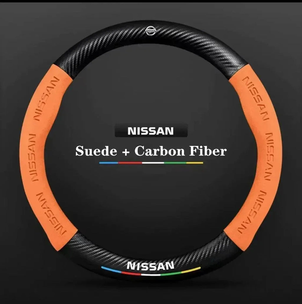 Nissan Carbon Fiber Suede Steering Wheel Cover