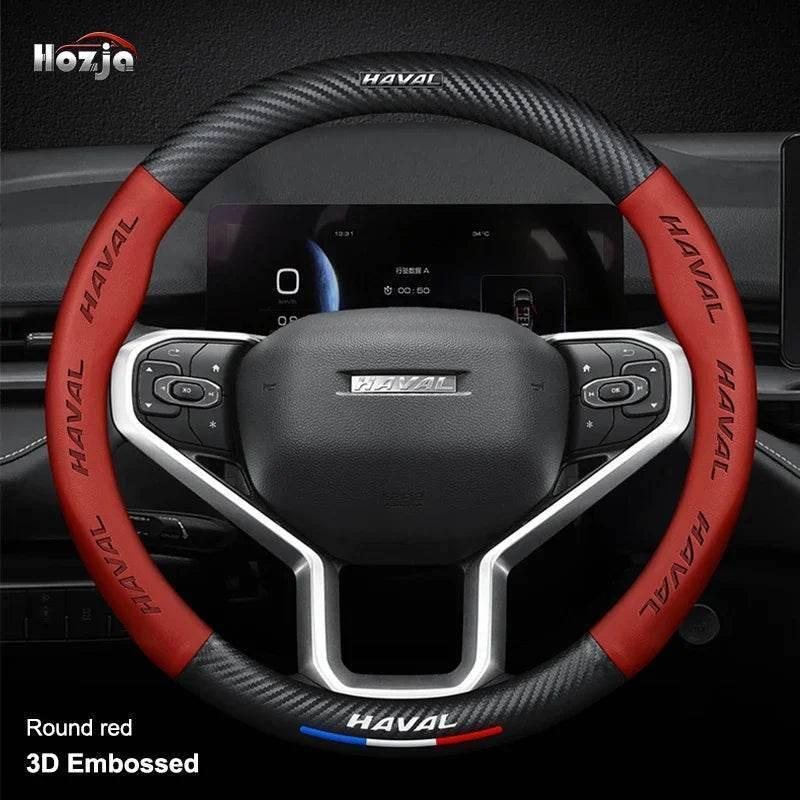 Haval Carbon Fiber Leather Steering Wheel Cover