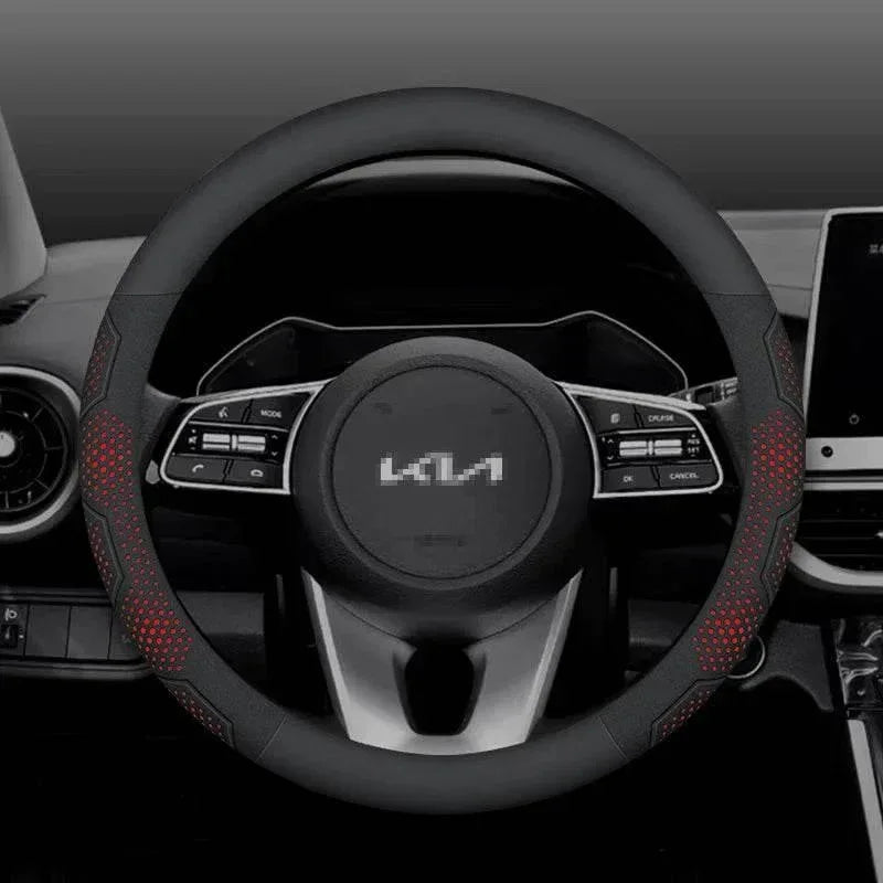 Kia Carbon Fiber Suede Steering Wheel Cover