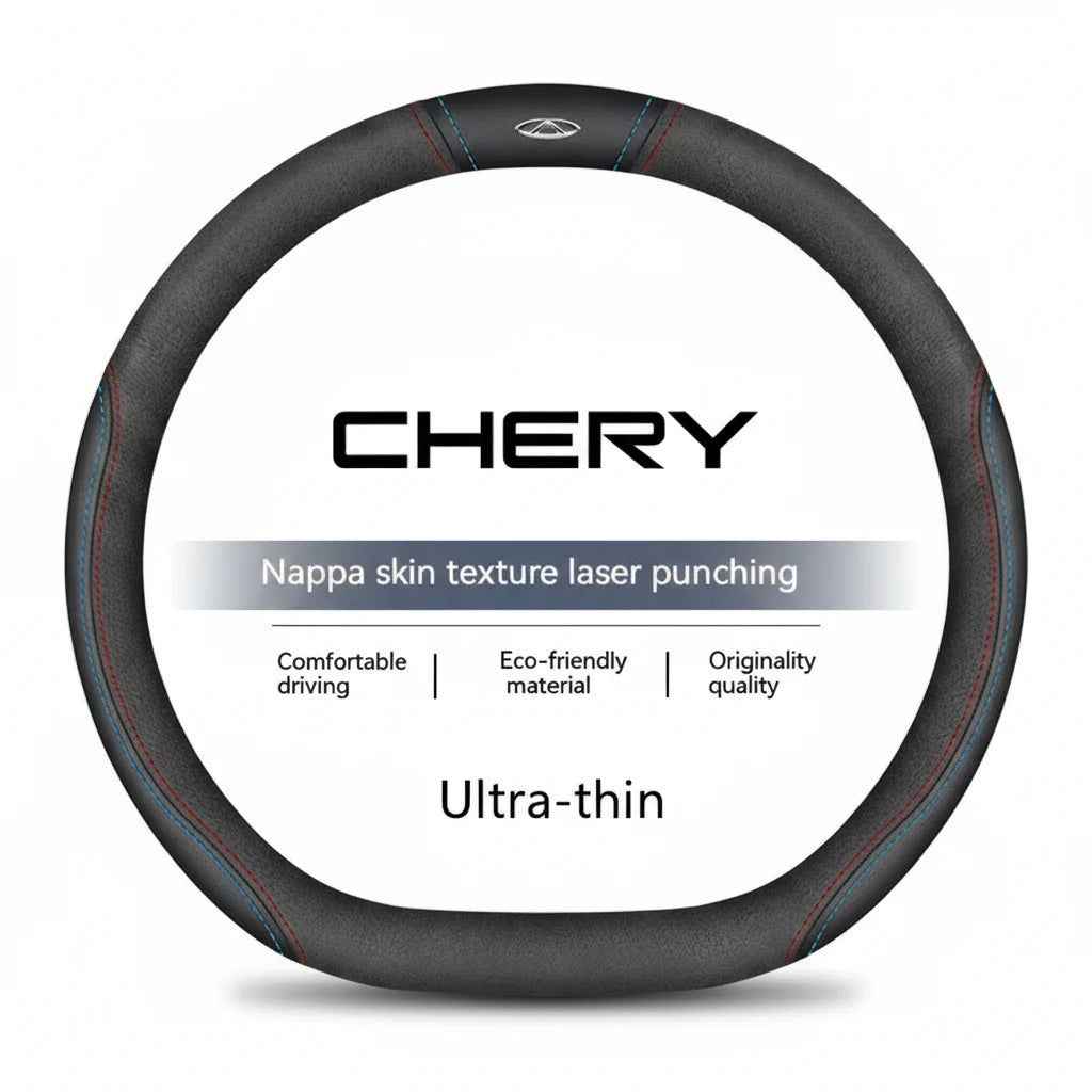 Chery Suede Leather Steering Wheel Cover