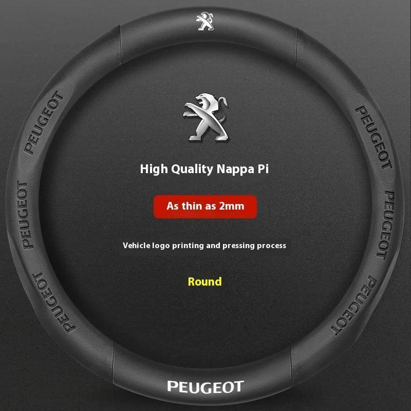 Peugeot Carbon Fiber Leather Steering Wheel Cover