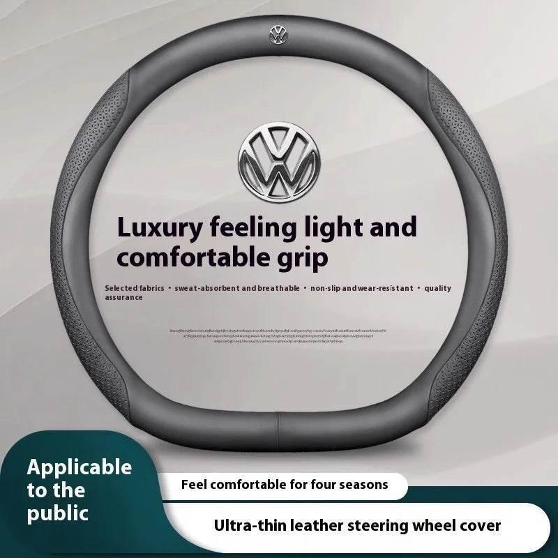 Volkswagen Carbon Fiber Leather Steering Wheel Cover
