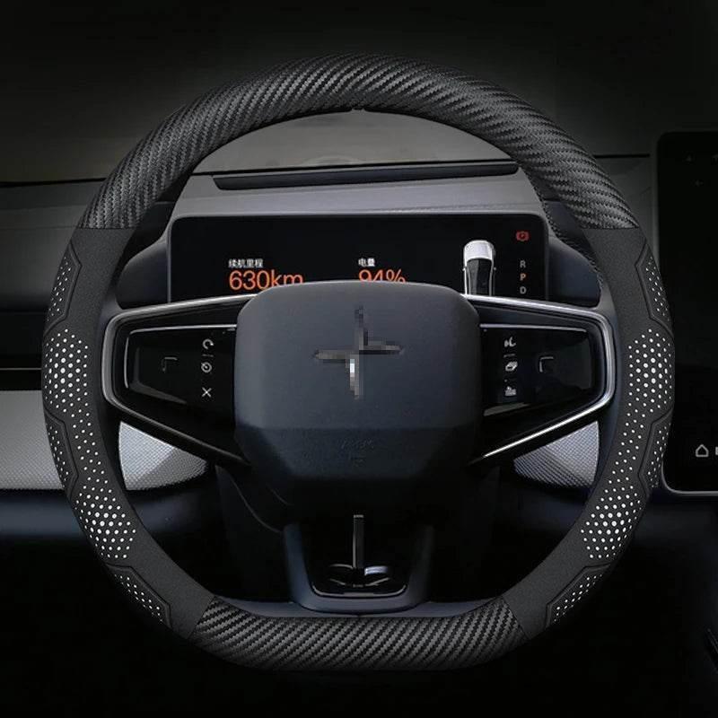 Polestar Carbon Fiber Suede Steering Wheel Cover