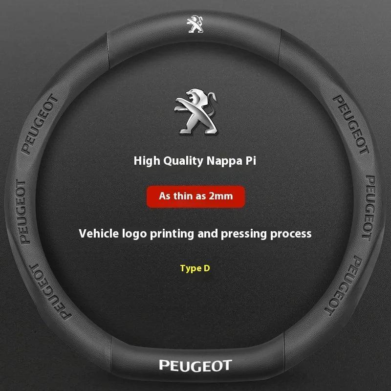 Peugeot Carbon Fiber Leather Steering Wheel Cover