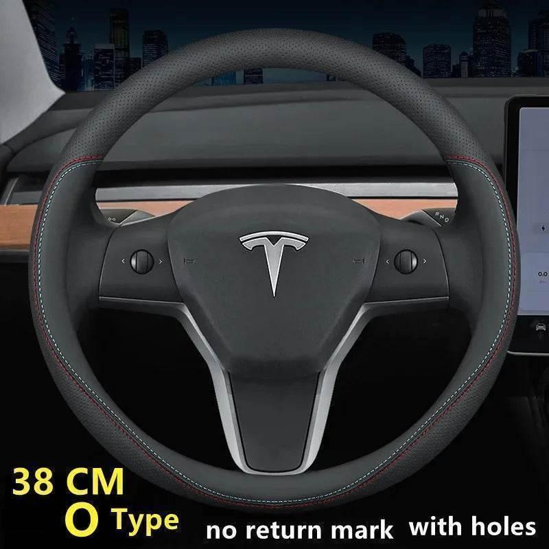Tesla Premium Leather Steering Wheel Cover