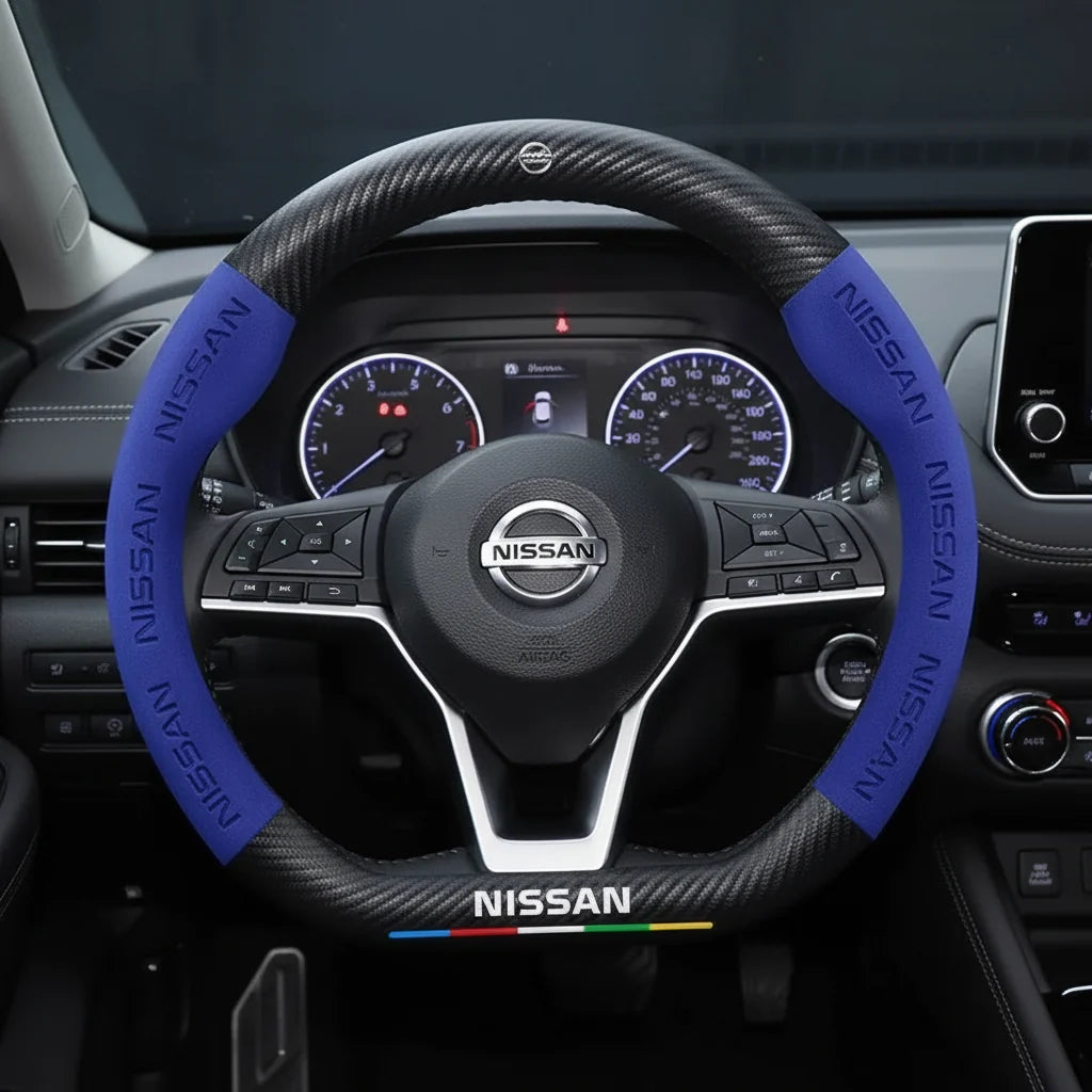 Nissan Carbon Fiber Suede Steering Wheel Cover