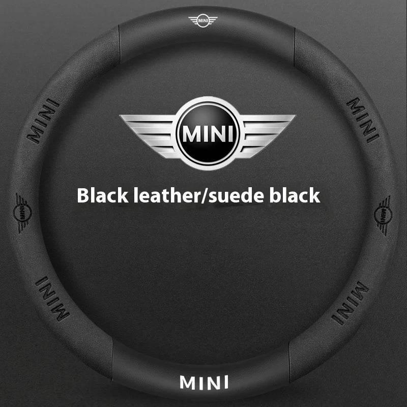 MINI Cooper Carbon Fiber Leather Steering Wheel Cover