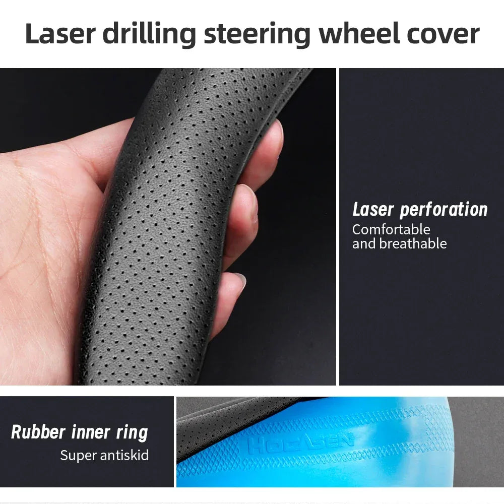 Renault Ultra-Thin Breathable Leather Steering Wheel Cover