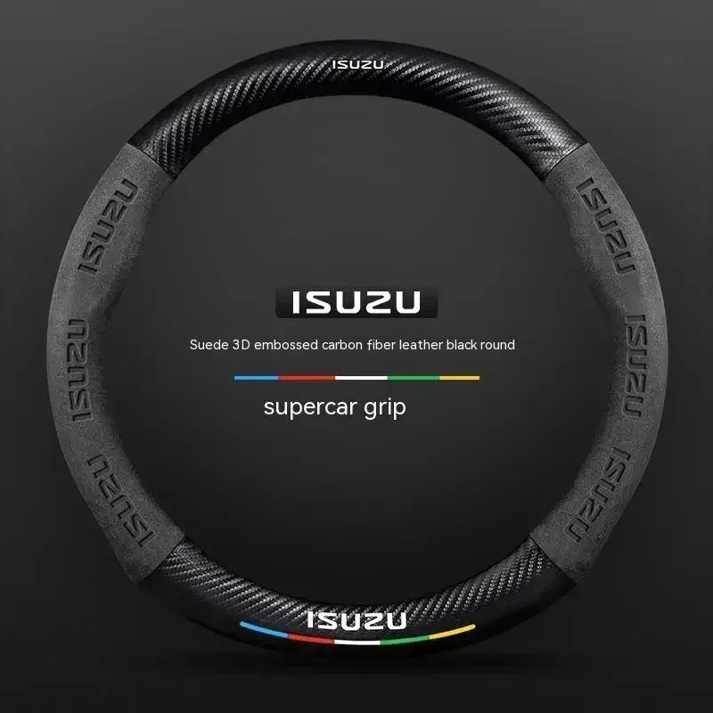 Isuzu Suede Carbon Fiber Steering Wheel Cover