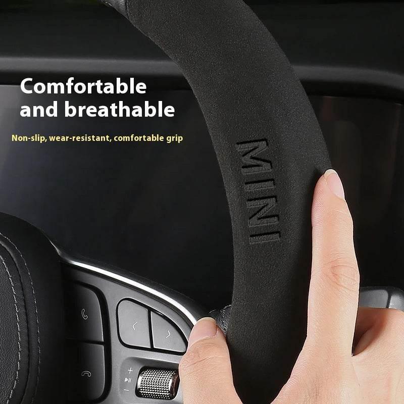 MINI Cooper Carbon Fiber Leather Steering Wheel Cover