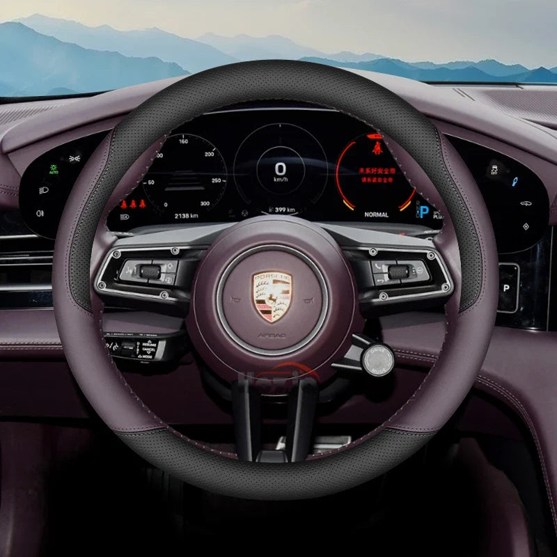 Porsche Leather Steering Wheel Cover