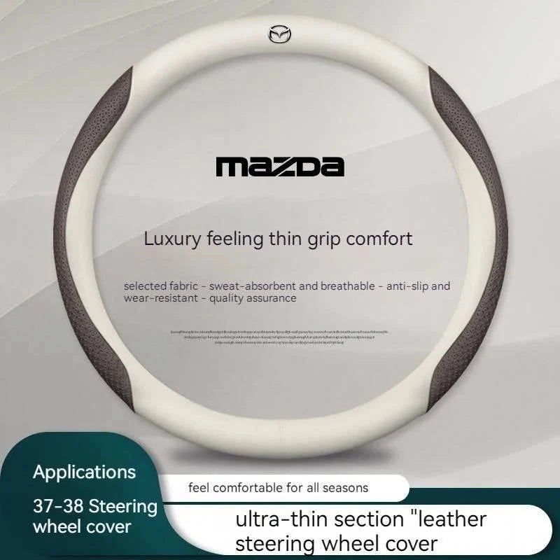 Mazda Carbon Fiber Leather Steering Wheel Cover