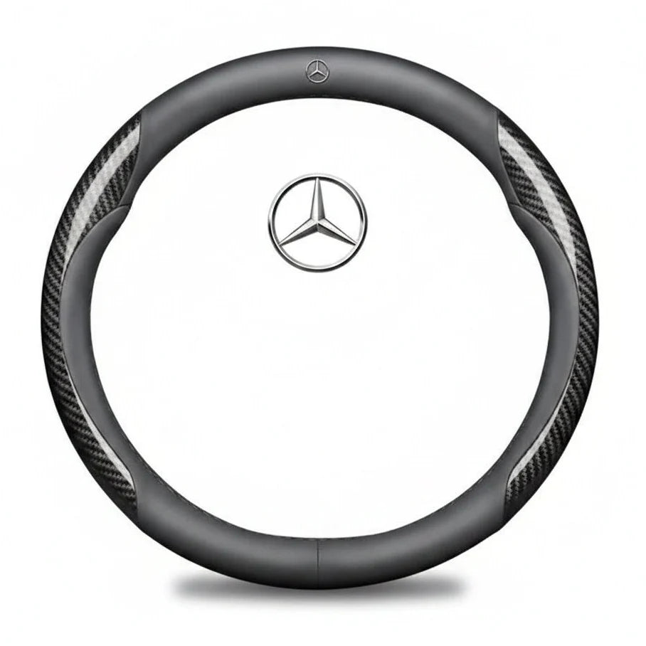 Mercedes Carbon Fiber Leather Steering Wheel Cover