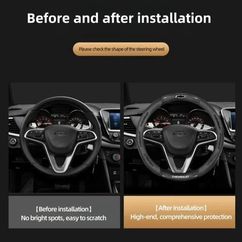 Chevrolet Cruze Silverado Tahoe 3D Embossed Steering Wheel Cover