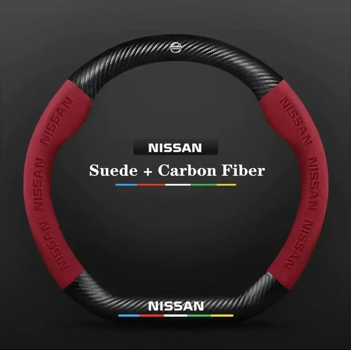 Nissan Carbon Fiber Suede Steering Wheel Cover