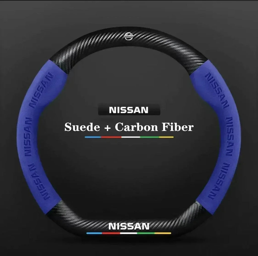 Nissan Carbon Fiber Suede Steering Wheel Cover