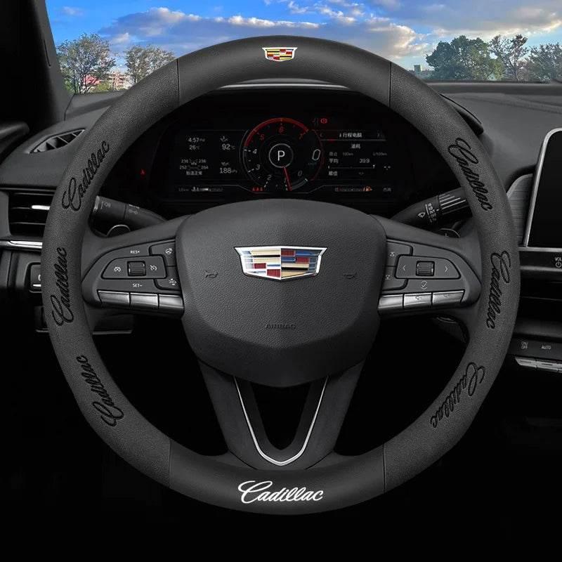 Cadillac Leather & Carbon Fiber Steering Wheel Cover