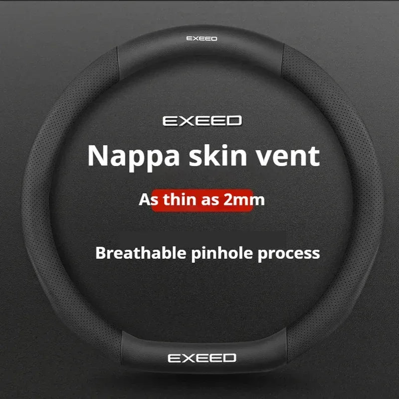 Chery Exeed Carbon Fiber Leather Suede Steering Wheel Cover