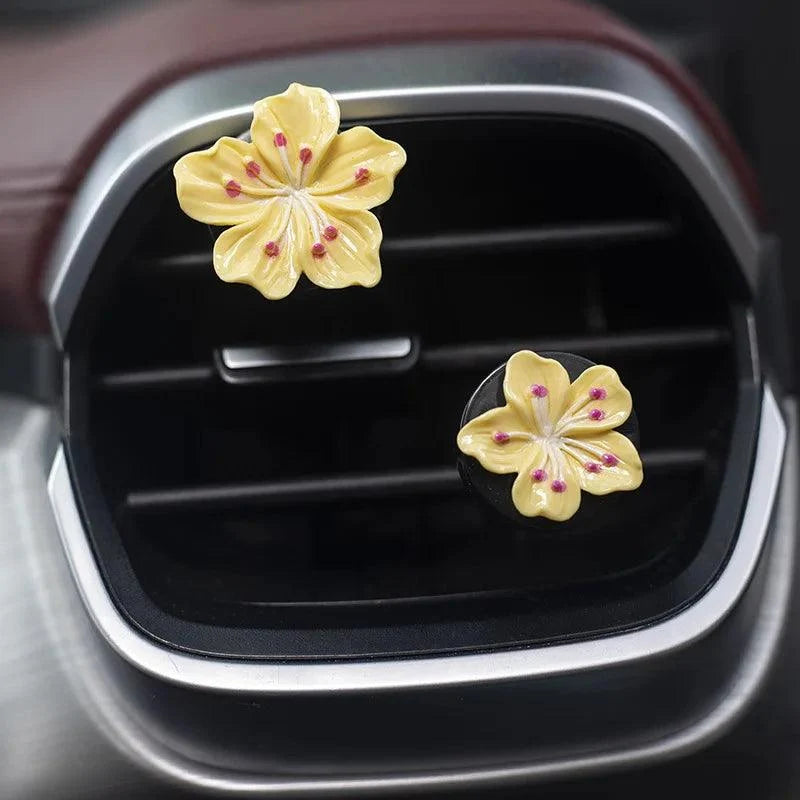 2PCS Flower Car Air Vent Perfume Clips - AC Outlet Decorative