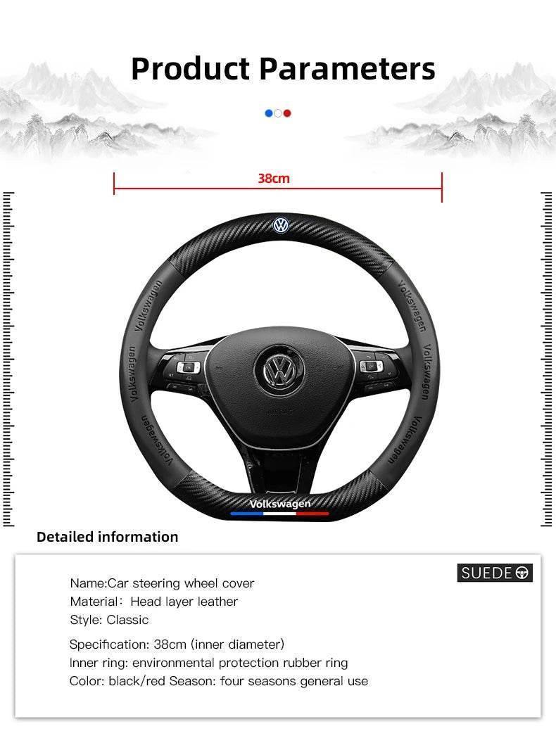 Volkswagen Carbon Fiber Steering Wheel Cover