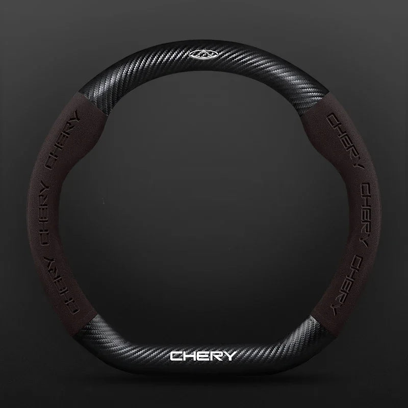 Chery Tiggo Buckskin Carbon Fiber Steering Wheel Cover