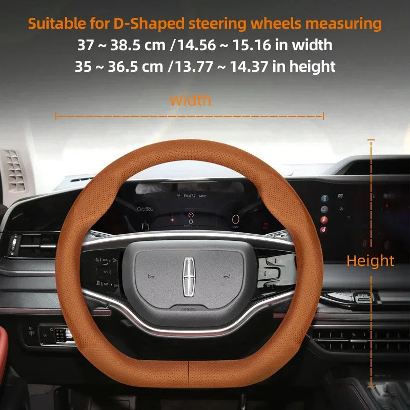 Lincoln Ultra-Thin Breathable Leather Steering Wheel Cover