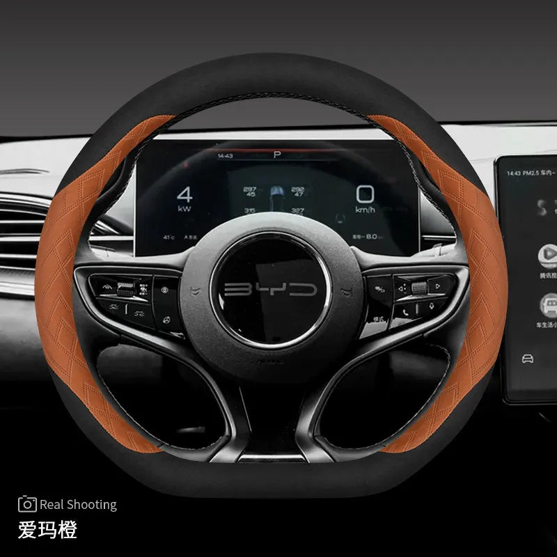 BYD Non-Slip Leather Steering Wheel Cover
