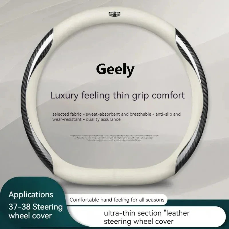 Geely Carbon Fiber Leather Steering Wheel Cover