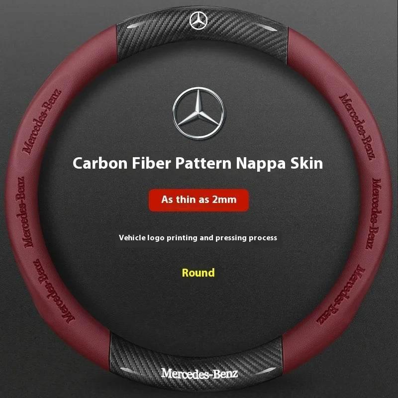 Mercedes-Benz Carbon Fiber Leather Steering Wheel Cover