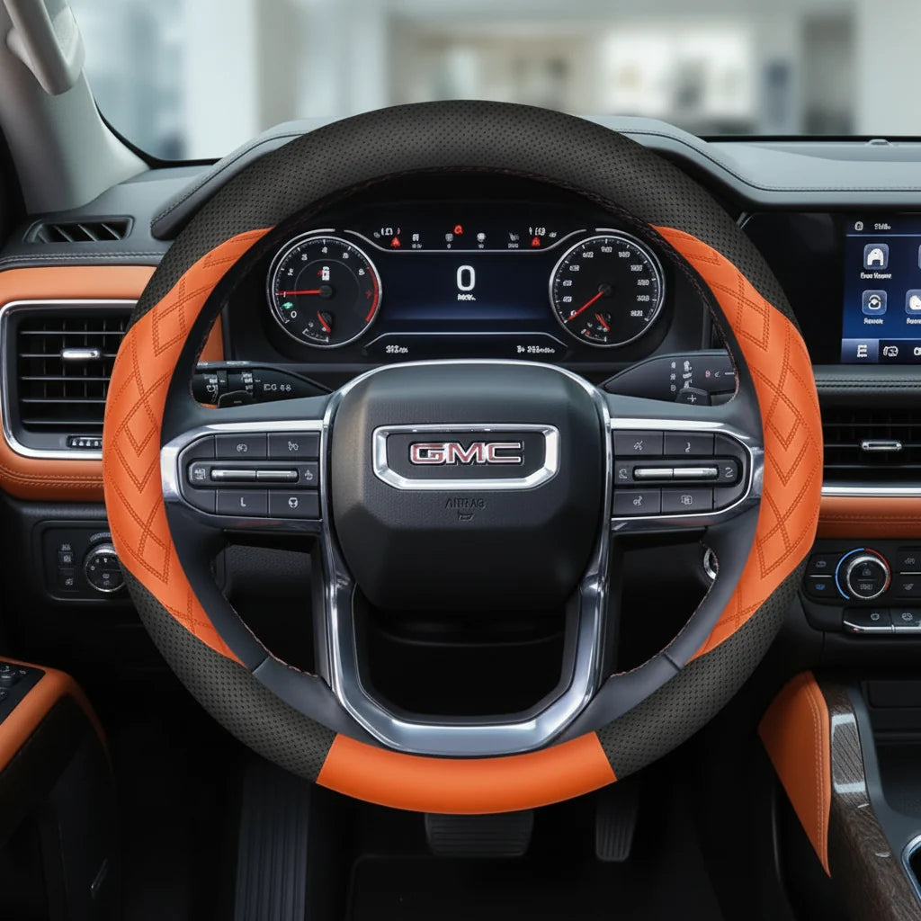 GMC Leather Steering Wheel Cover