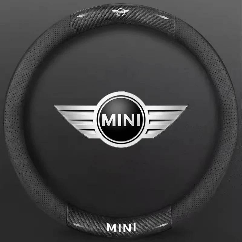 MINI Cooper Carbon Fiber Leather Steering Wheel Cover
