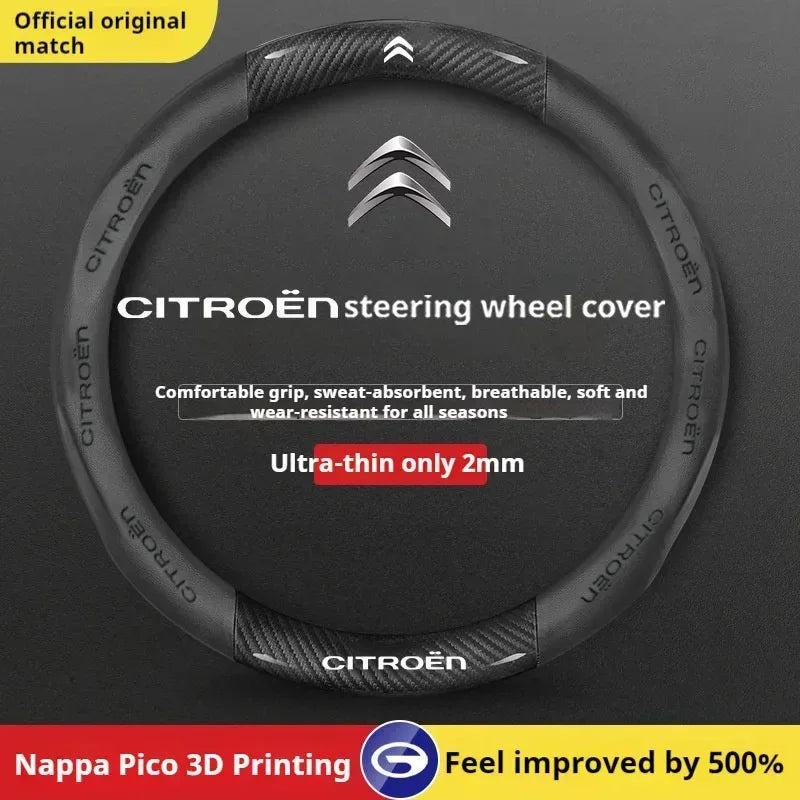 Citroen Leather Steering Wheel Cover