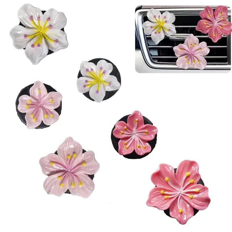 2PCS Flower Car Air Vent Perfume Clips - AC Outlet Decorative