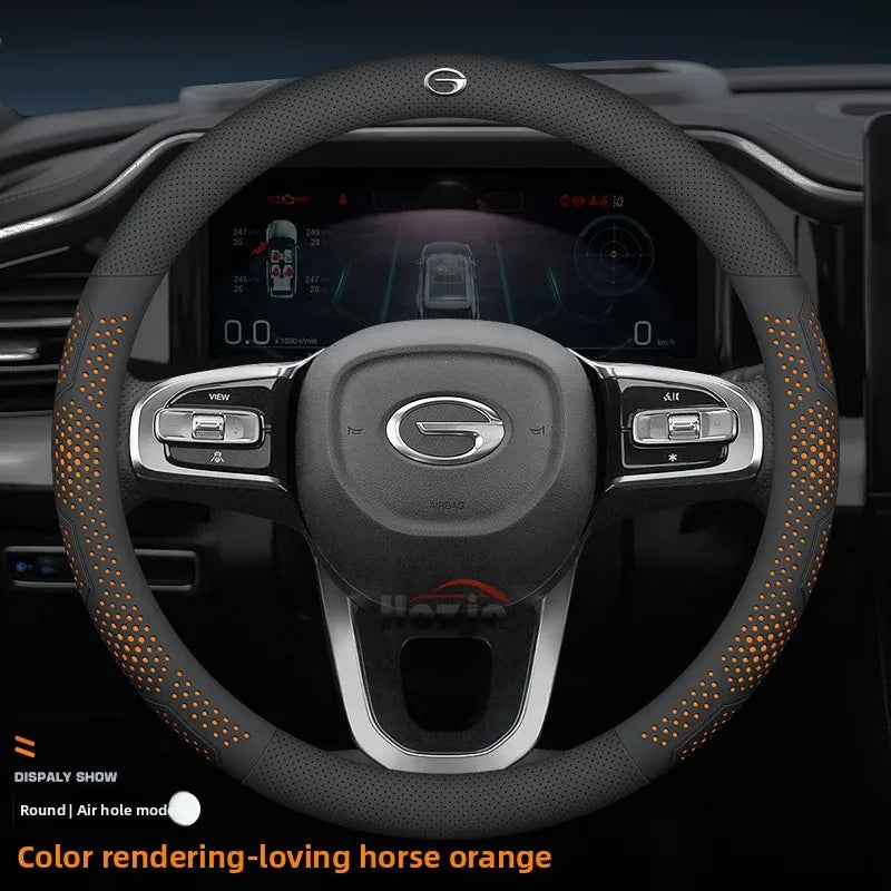 Leather Steering Wheel Cover for GAC EMZOOM GS3 GN8 GS8 GA8